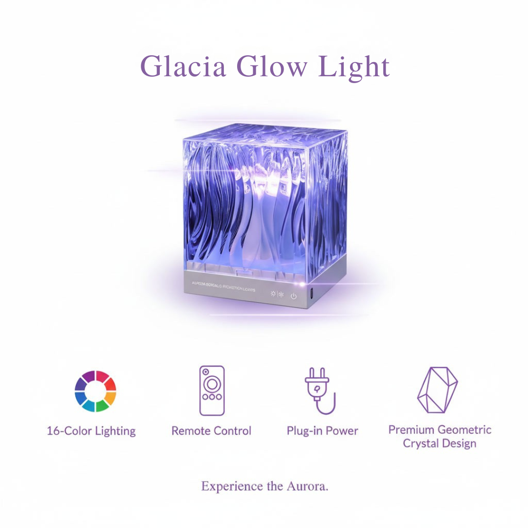 Glacia Glow Light.Northern Lights Projection Lamp Ambience Atmosphere.