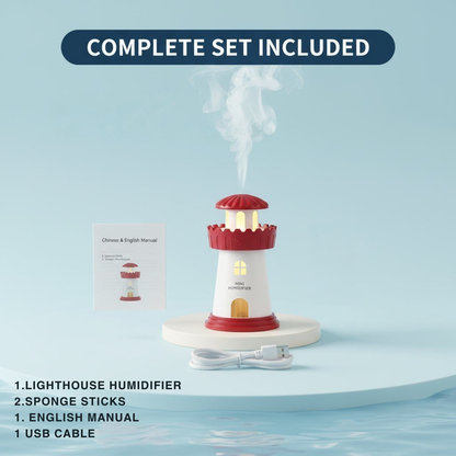 Lighthouse Mini Humidifier – Ultrasonic USB Air Purifier & Night Light