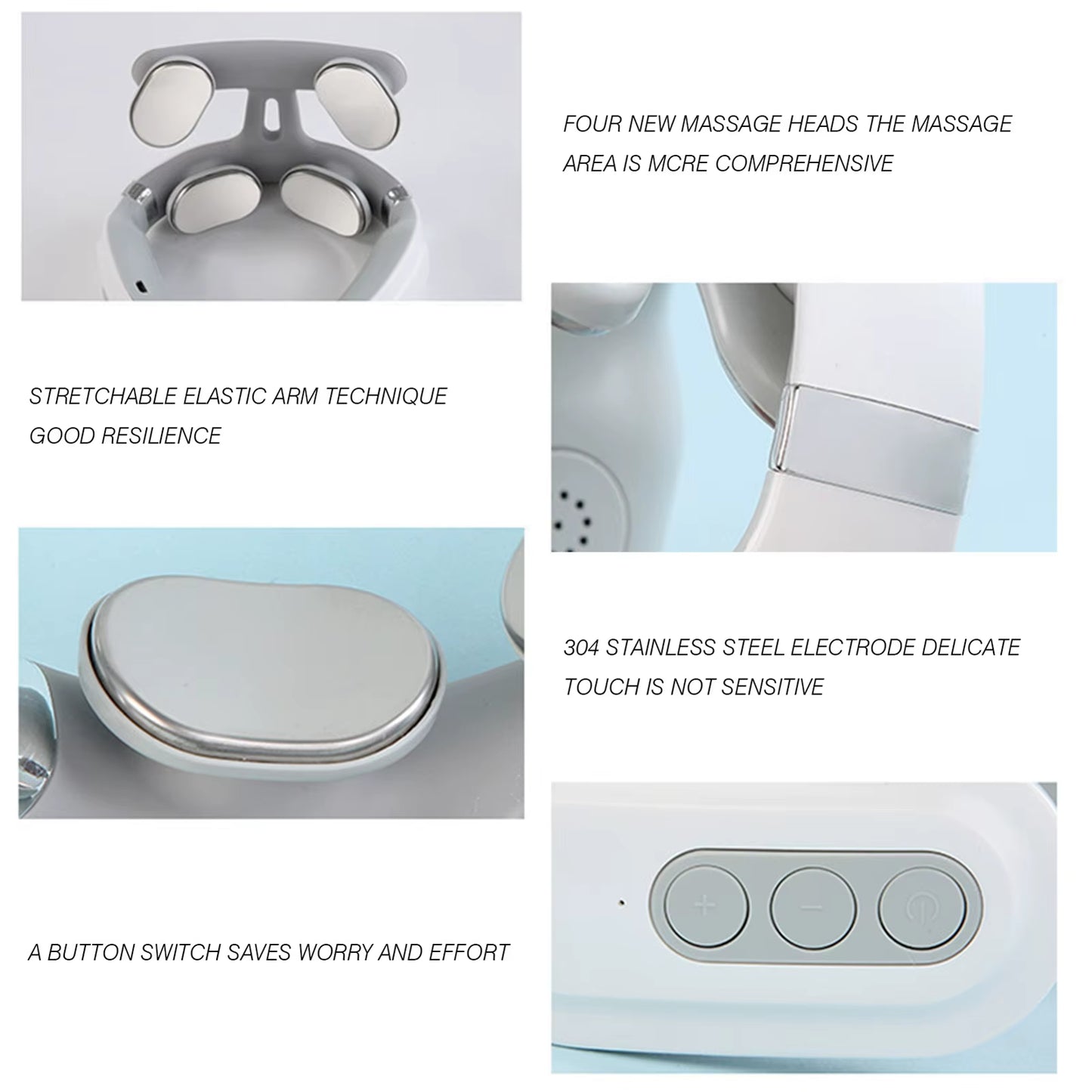 Cervical Massager 16 Modes USB Smart Pulse Heating 4 Neck Massager for Neck Tension Neck Massager Vibrator Heating Massager