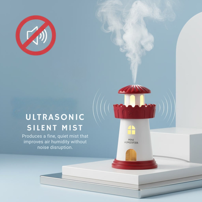 Lighthouse Mini Humidifier – Ultrasonic USB Air Purifier & Night Light