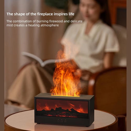 Desktop Fireplace with Atmosphere Light - Portable Simulation Fireplace Heater for Bedroom, Home, Office Decorations - Creative