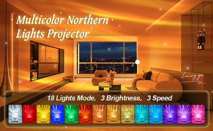 Northern Lights Water Ripple Projection Lamp Ambience Light Gift Bedroom Bedside Lamp Living Room Atmosphere