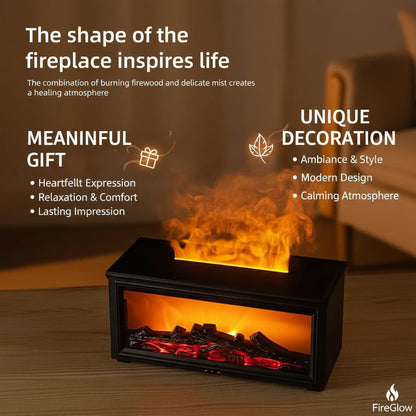 Fireglow Aromatherapy Ultrasonic Diffuser 300ml – Remote-Controlled Essential Oil Humidifier